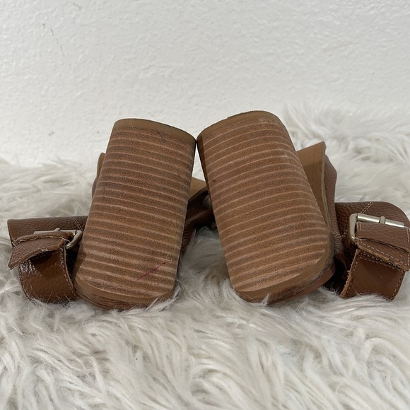 KELSI DAGGER BROOKLYN Metro Brown Peep Toe Ankle Block Heeled Booties Size 9 - Picture 7 of 11